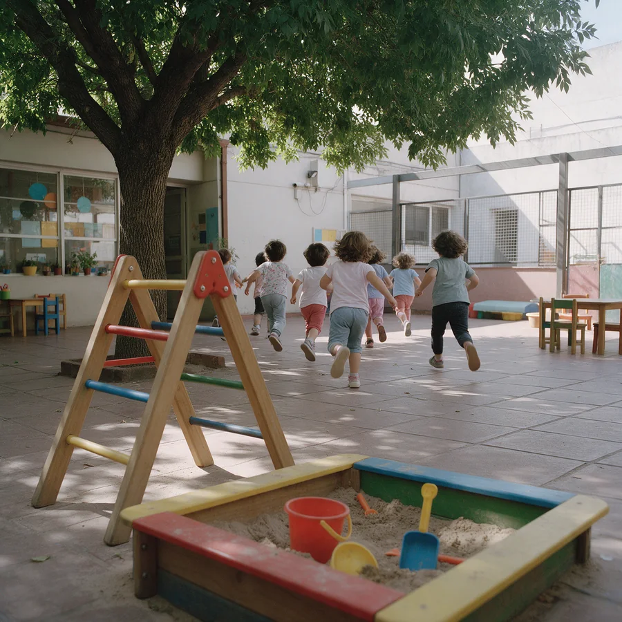 El patio y los juegos