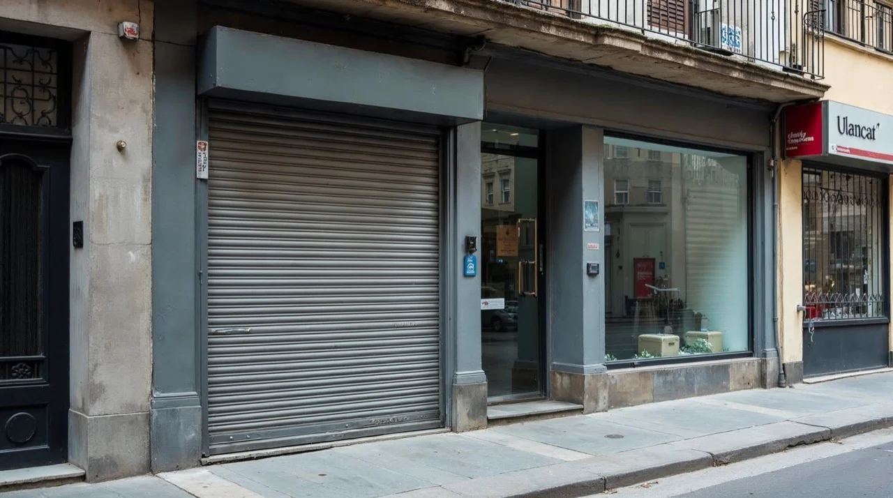 Frente del local de la inmobiliaria